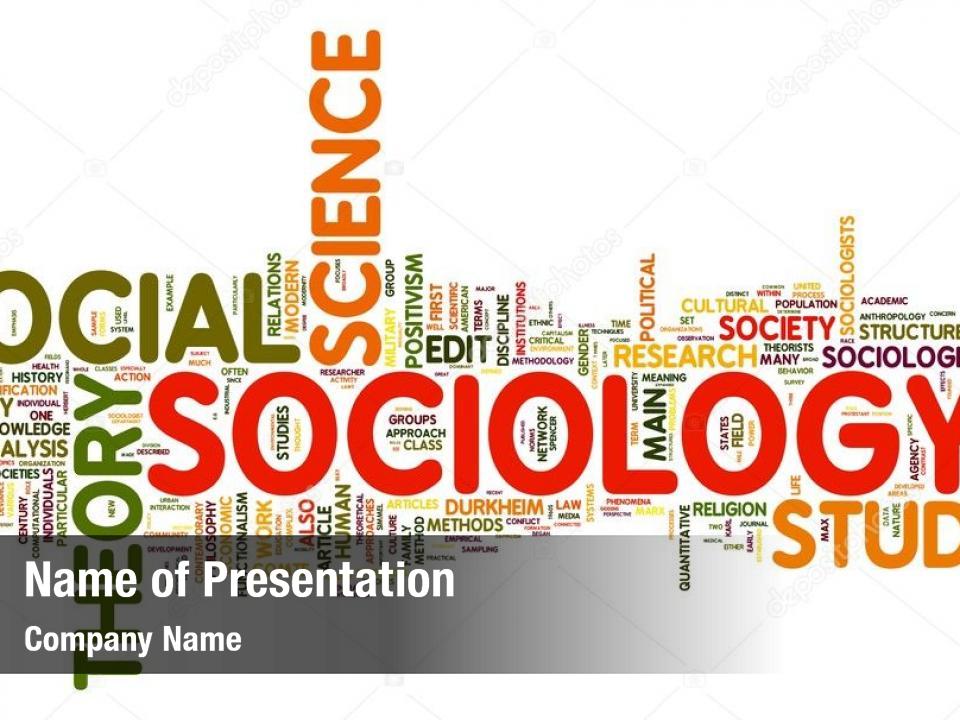 Words sociology PowerPoint Template Words sociology PowerPoint Background