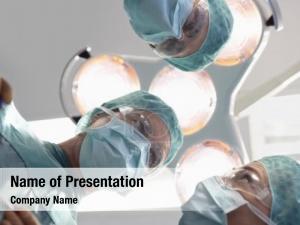 Discussing doctors surgery surgery procedure, PowerPoint Template