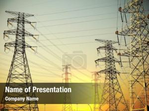 Tower power transmission   PowerPoint Template