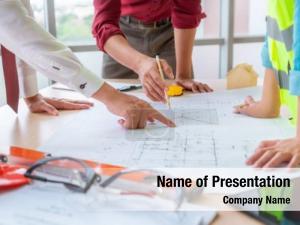 Business construction team man engineer PowerPoint Template