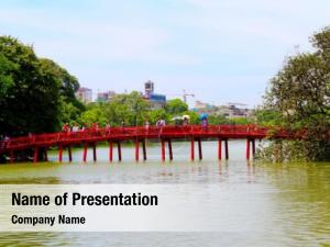 Hanoi, huc bridge, vietnam 