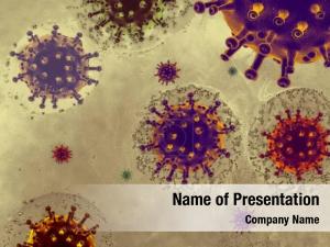 Cells virus pandemic bacteria molecule PowerPoint Template