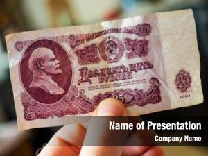 Ussr vintage rubles banknote 