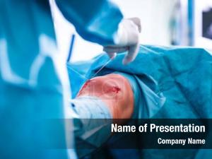 Orthopedic knee surgery, operation two PowerPoint Template