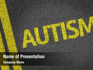 Road autism written   PowerPoint Template