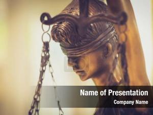 Lady statue justice justice  PowerPoint Template