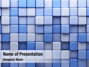 Abstract Blue Cubes PowerPoint Template