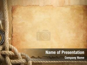 Compass ship ropes parchment old PowerPoint Template