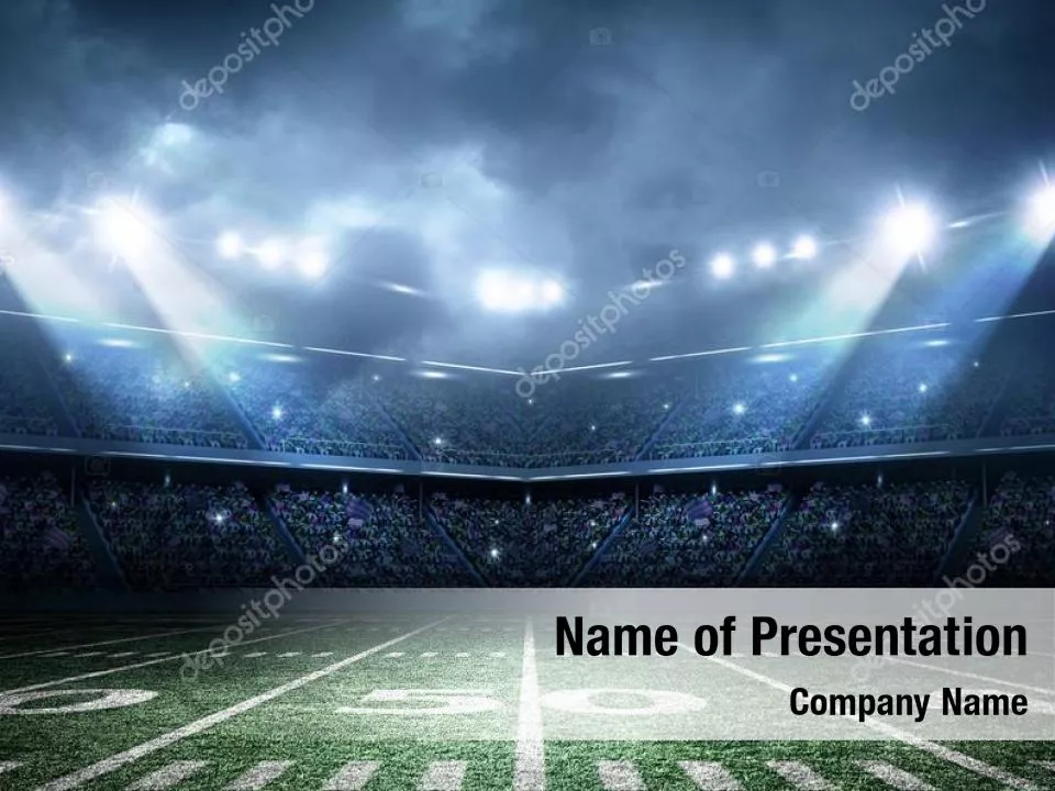 Football Stadium In The Night