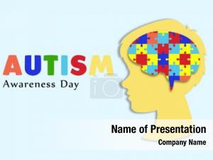 Puzzle autism concept, head silhouette