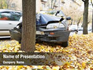 Car road accident crash city PowerPoint Template