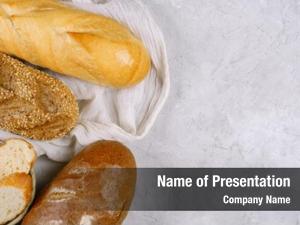 Wheat rye bread, loaf, baguette