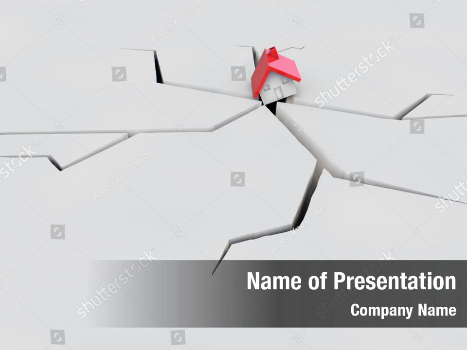 Earthquake red PowerPoint Template - Earthquake red PowerPoint Background