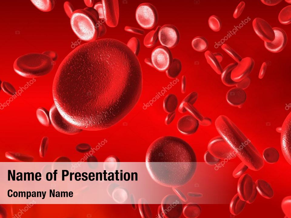 Medical cells red blood PowerPoint Template Medical cells red blood