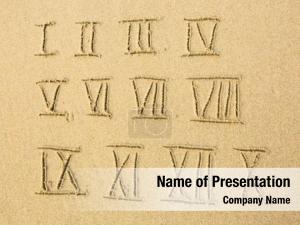 (numbers) roman numerals written sandy