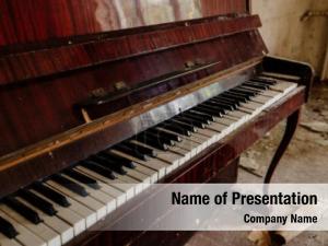 Abandoned antique piano building 