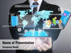 Tablet businessman using social connection,conceptual