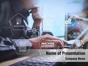 Concept machine learning businessman 