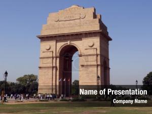 New india gate delhi, india PowerPoint Template