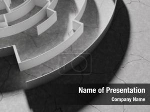 Gray Labyrinth PowerPoint Template