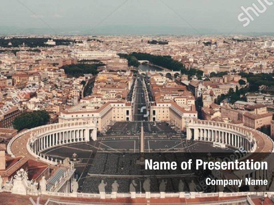 Above travel italy view basilica PowerPoint Template Above travel