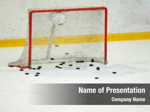 Many pucks PowerPoint Template