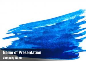 Turquoise blue watercolor PowerPoint Template - Turquoise blue ...