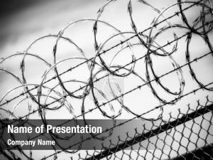Barbed Wire Fence PowerPoint Template
