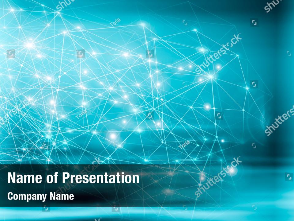 Social Networking Triangle Shaped Abstract Powerpoint Template - Social 