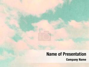 Turquoise Clouds PowerPoint Template