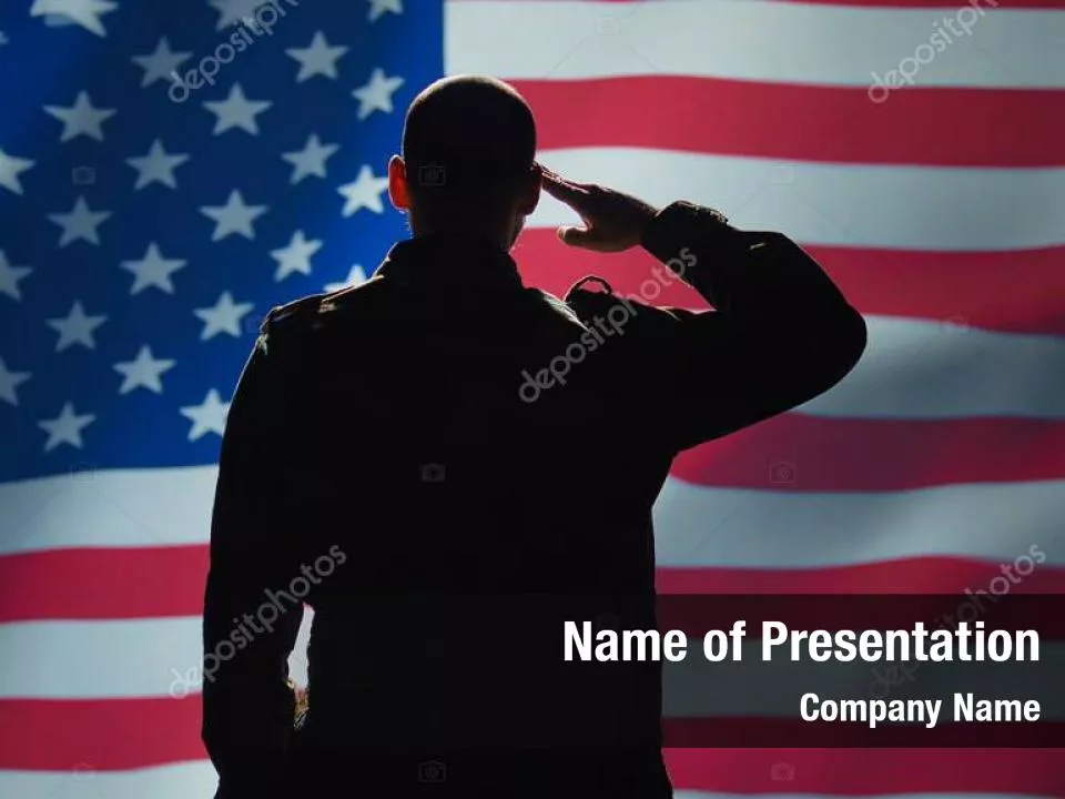 Saluting Flag Of The United States