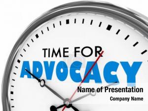 Support time advocacy defense clock PowerPoint Template