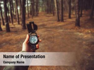 Orienteering Compass PowerPoint Template