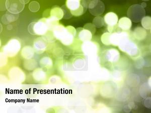Green Lights Abstract PowerPoint Template