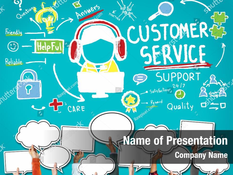 Information customer service PowerPoint Template Information customer