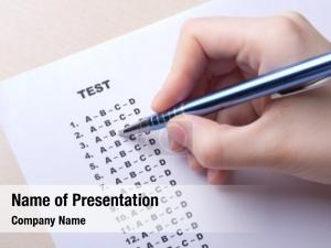 Test standardized quiz score sheet