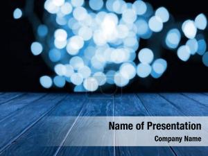 Abstract Blue Defocused Lights PowerPoint Template
