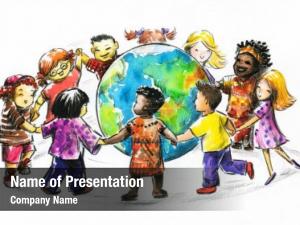 Children and World PowerPoint Template