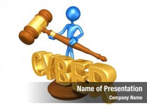Legal cyber law gavel concept