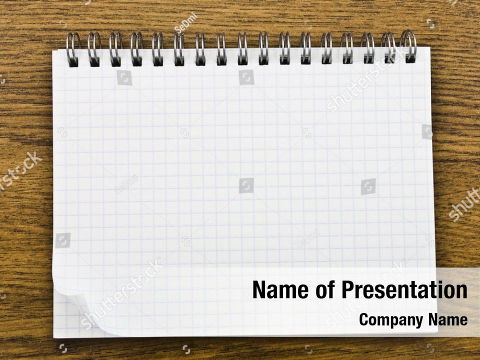 Blank notebook wooden PowerPoint Template Blank notebook wooden
