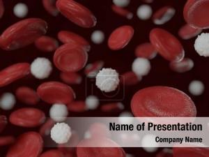 Accurate rendered medically white blood PowerPoint Template