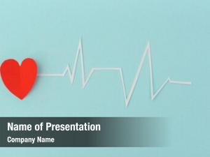 Cardiogram paper cut heart rhythm