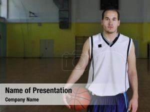 High portrait male school basketball