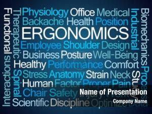 Cloud ergonomics word blue background