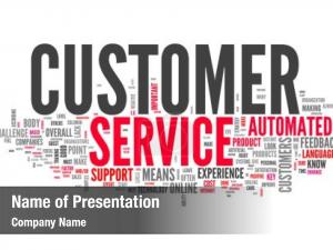 Customer Service Word Cloud PowerPoint Template