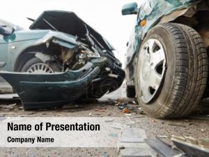 Car road accident crash city PowerPoint Template