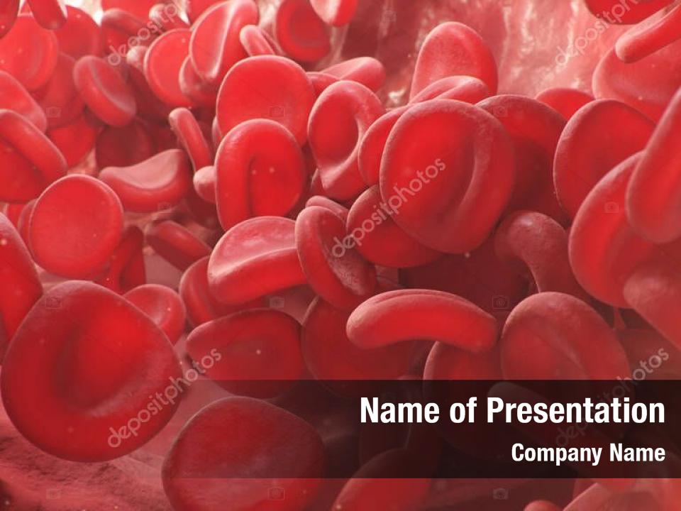 Cells red blood inside blood PowerPoint Template Cells red blood