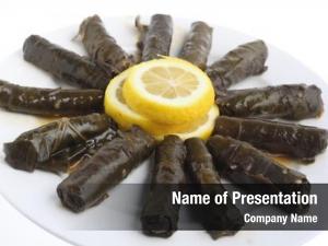 Leaves, stuffed vine dolmathes, traditional