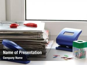 Office Working Place PowerPoint Template