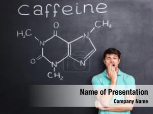 Molecule caffeine chemical structure blackboard